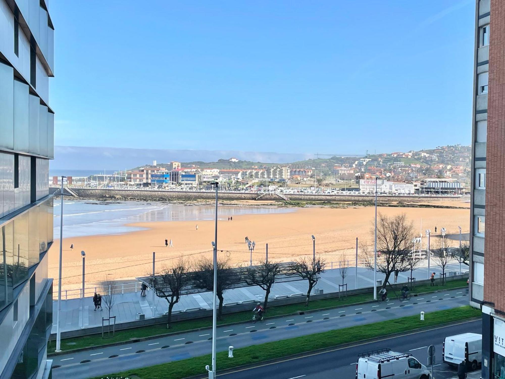 Apartamento San Lorenzo Playa. Vistas Al Mar. Gijón Exterior foto
